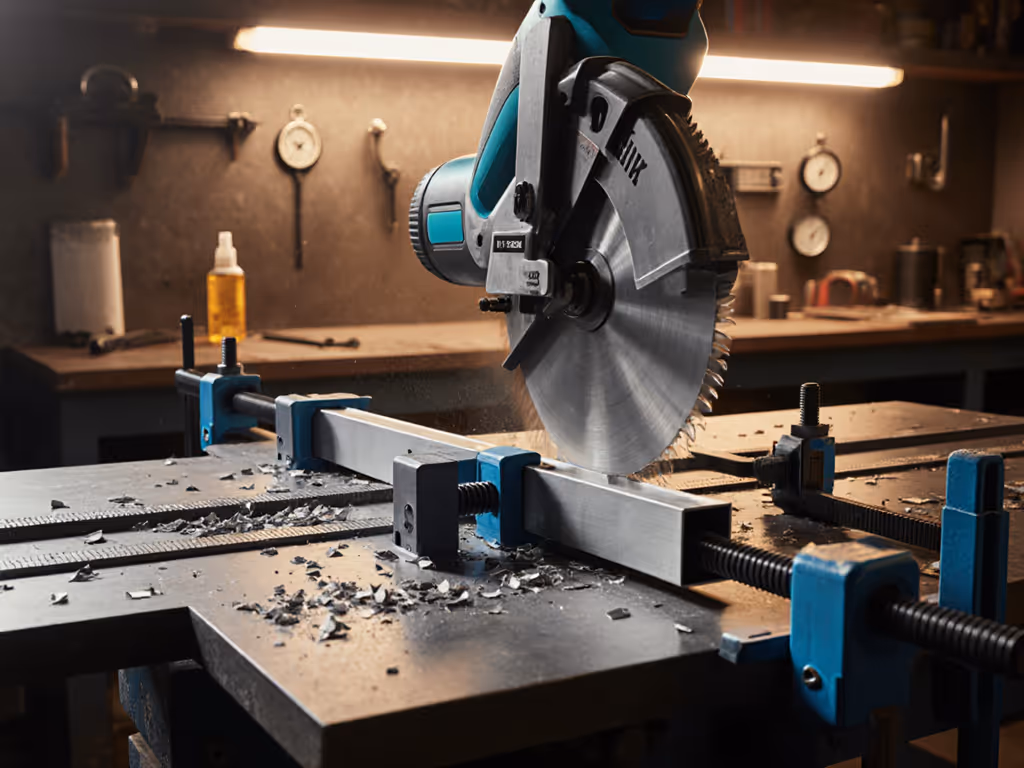 steel_circular_saw_cutting_setup